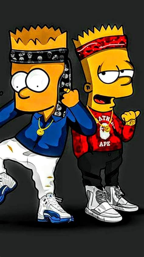 bart simpson gangster cartoon wallpaper.